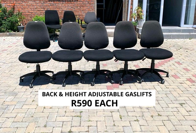 SEATING GAS LIFT HEIGHT ADJUSTABLE BACK ADJUSTABLE CHAIRS FOR SALE
