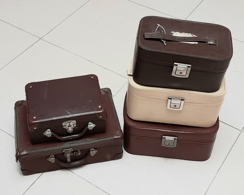 Vintage suitcases.