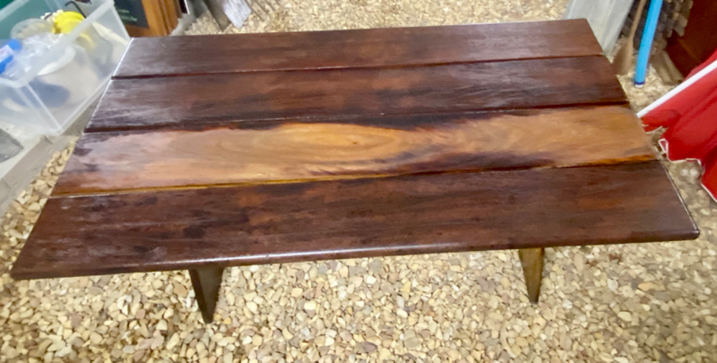 Table - solid railway sleeper wooden table