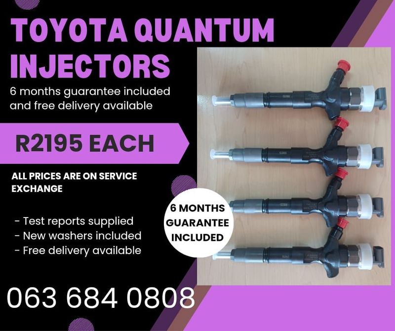 TOYOTA QUANTUM DIESEL INJECTORS FOR SALE WITH WARRANTY ON