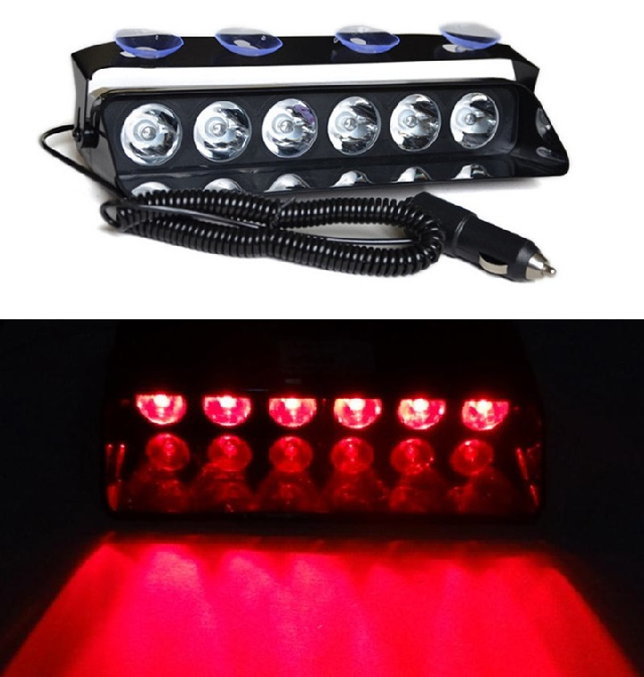 LED Vehicle Windscreen Flash Strobe Dashboard Windshield Bright RED Dash Light. Brand New Products.