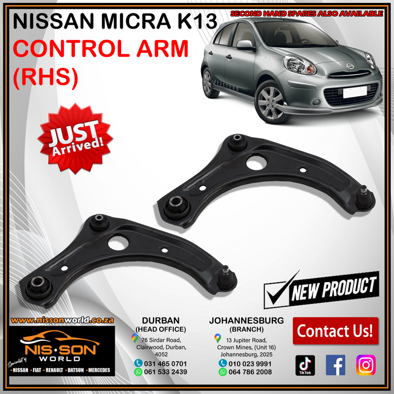 NISSAN MICRA K13 CONTROL ARM (RHS)