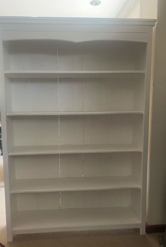 White wooden bookcase