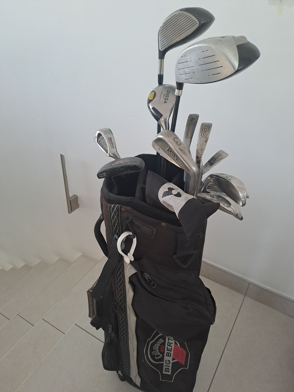 Full set if golf clubs and bag