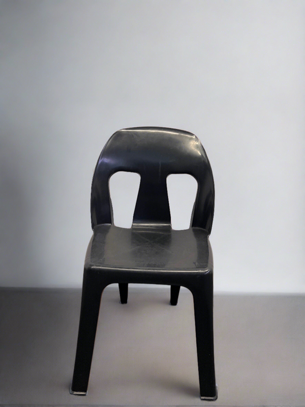 Black Plastic Outdoor Chair,