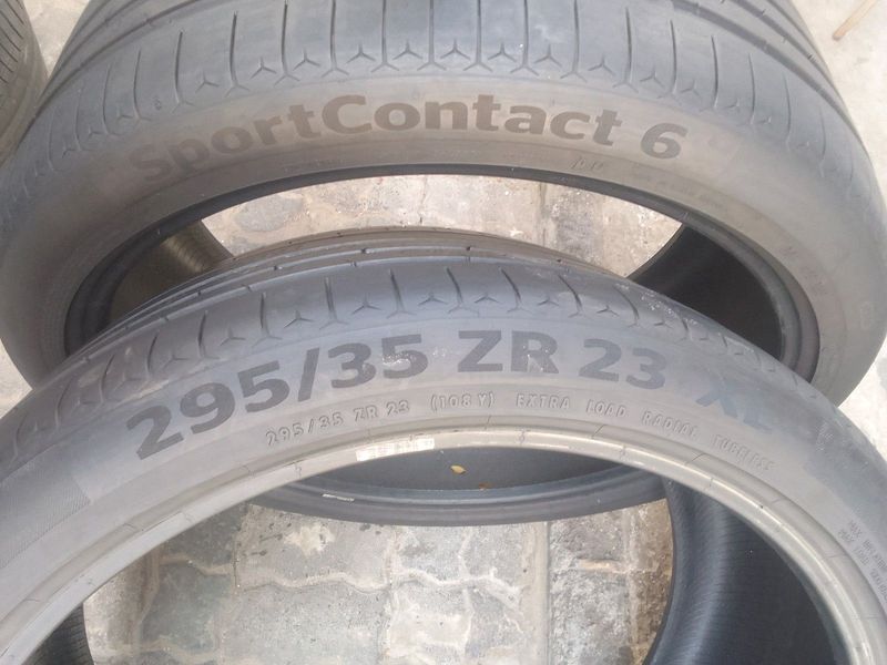 2 x 295/35/R23 CONTINENTAL SPORT CONTACT 6 NORMAL TYRES CALL PAUL CALL PAUL CALL PAUL 0632489024