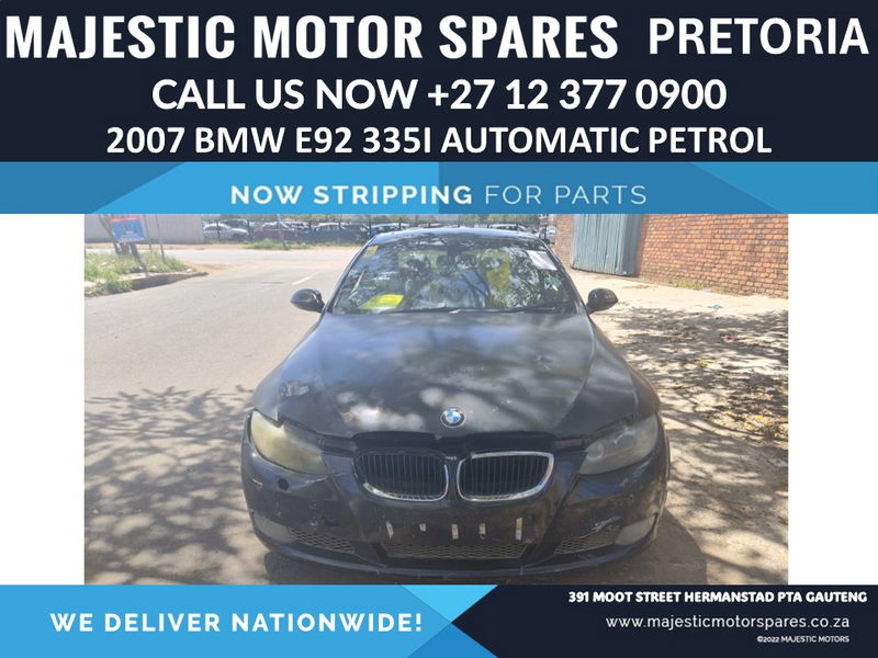 2007 BMW E92 335I automatic petrol stripping for spares