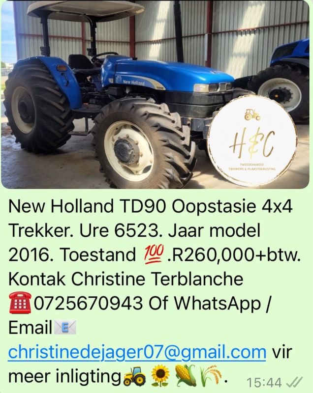 New Holland TD90 Oopstasie 4x4 Trekker.