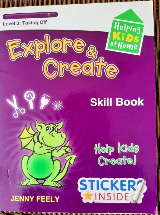 Kids Explore and create skill book with stickers.