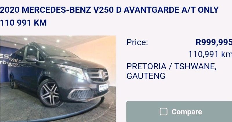 2020 Mercedes benz V250d Avant-garde