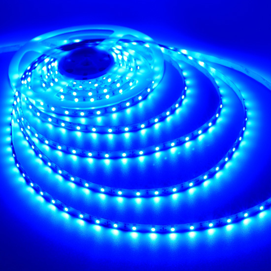 Blue LED Strip Lights 12Volts Waterproof and Dustproof SMD3528 in 5-metre Rolls. Brand New Products.