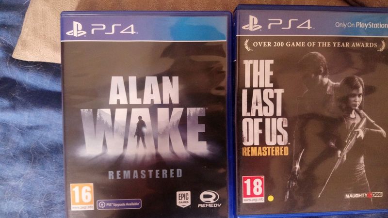 Alan wake remastered ps4 /ps5 uograde free and the last of us remastered