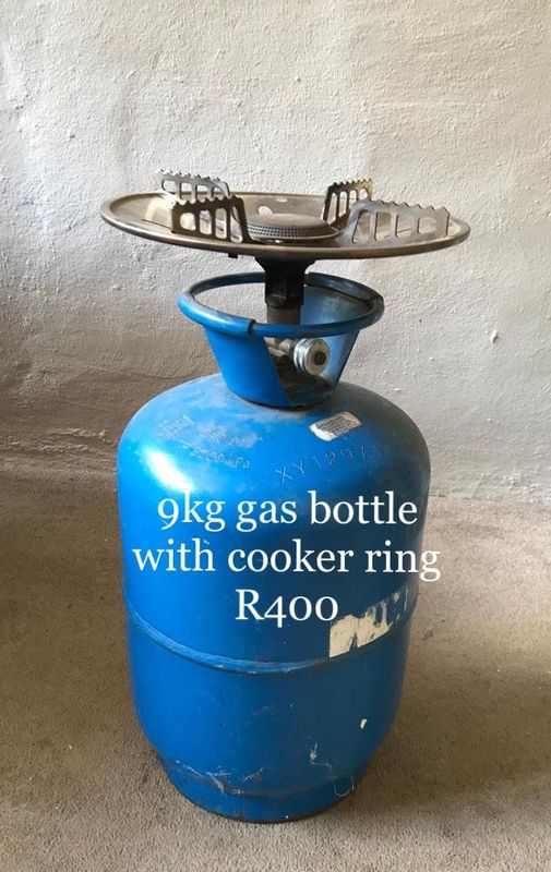 9kg gas bottle with cooker ring
