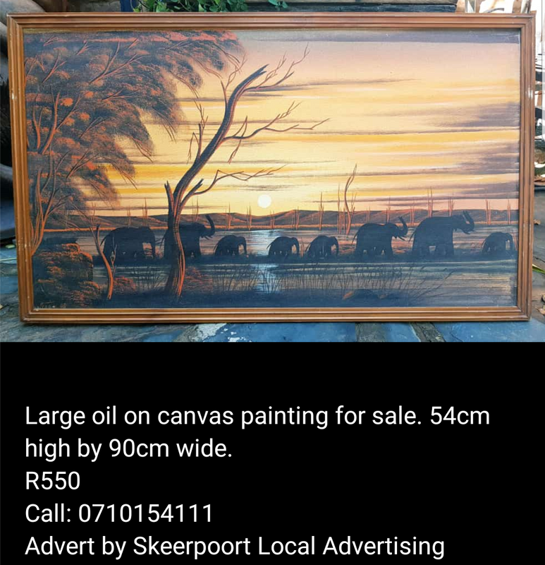 Large oil on canvas painting for sale