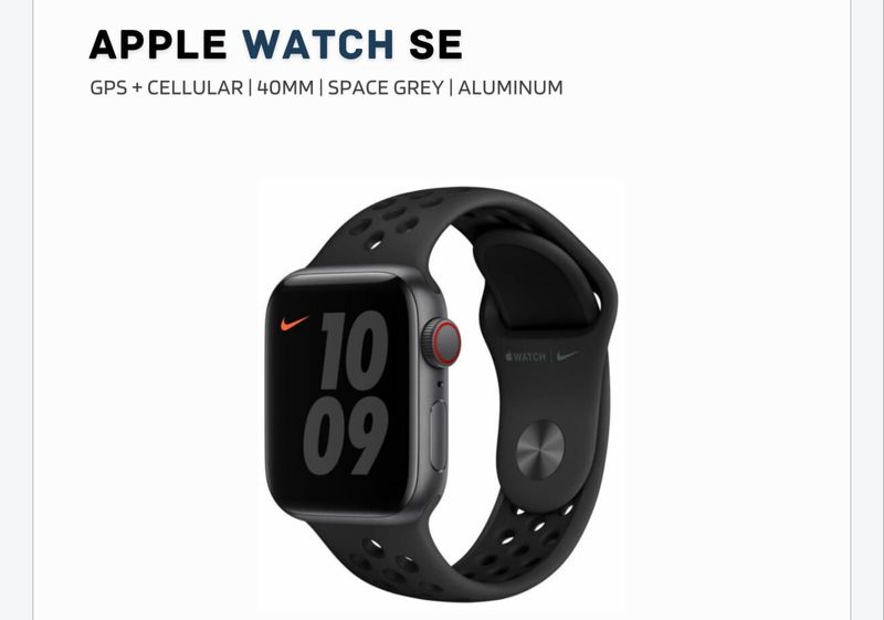 * apple watch s e* all day battery life, with the comfort of having l t e! g p s &#43; cellular 40mm