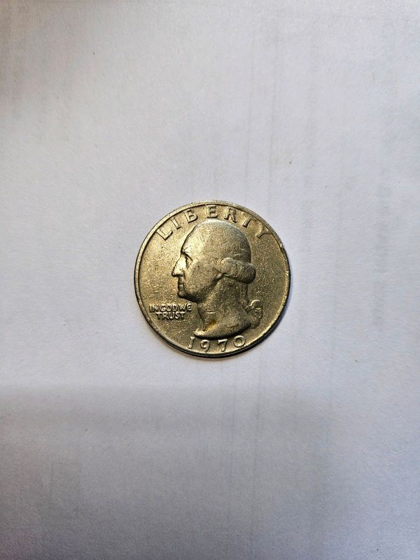 1970 Washington Quarter No Mint Mark Error.