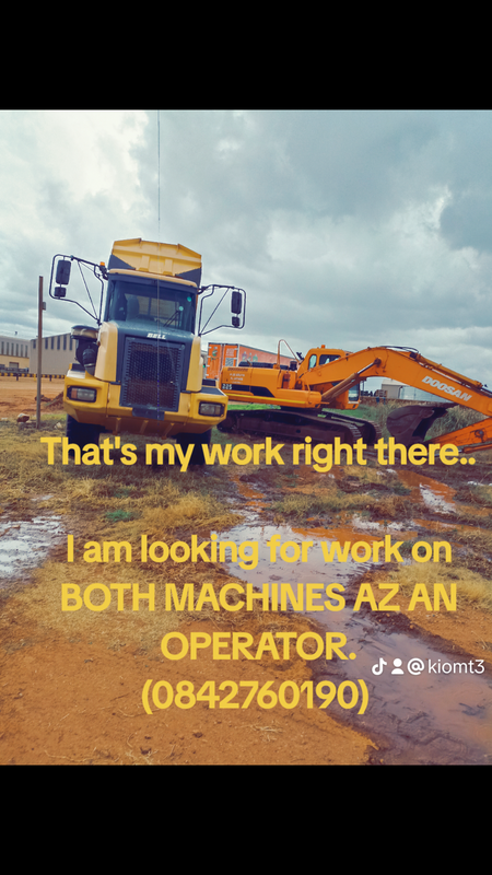 Excavator, Dump Truck Operator and Code 10 Driver