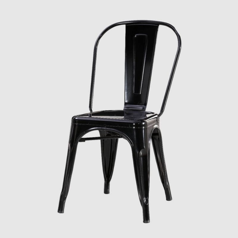 Metal Tolix Cafe Chair-Black - R699