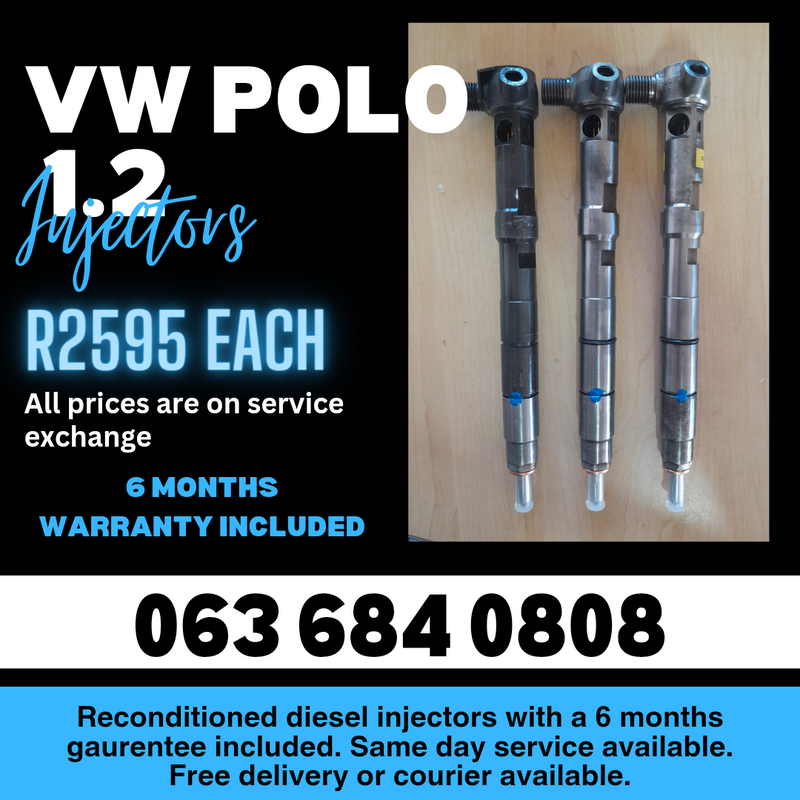 VW POLO BLUE MOTION 1.2 DIESEL INJECTORS FOR SALE WITH WARRANTY