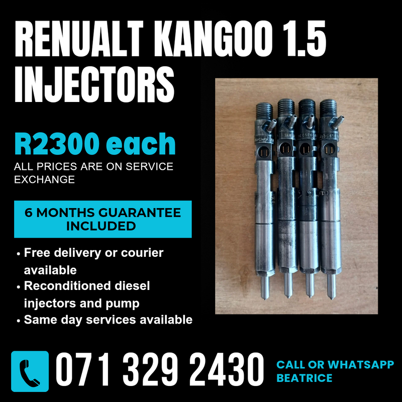 RENUALT KANGOO 1.5 INJECTORS FOR SALE WITH WARRANTY