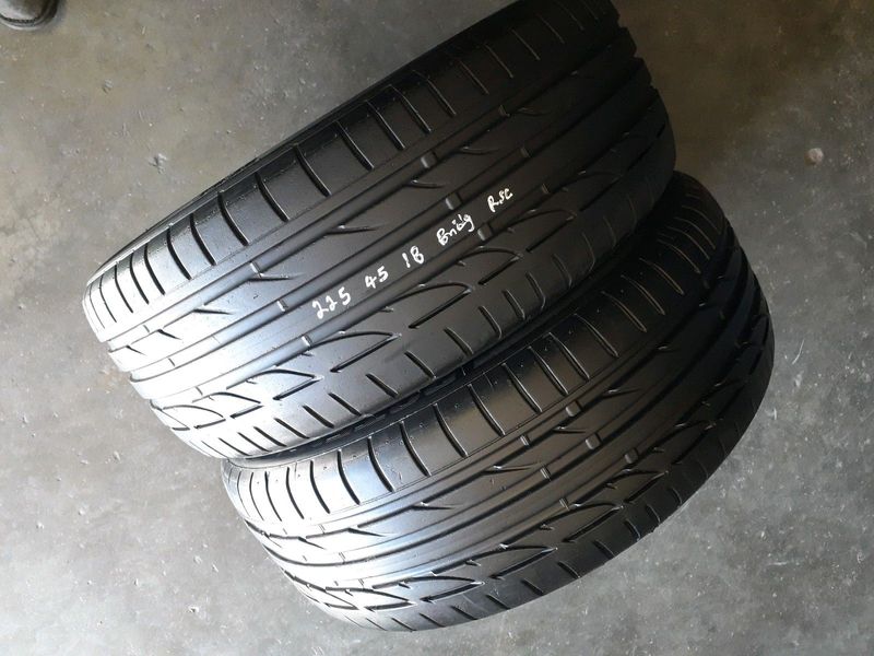 225/45/18×2 Bridgestone runflat we are selling quality used tyres at affordable prices call /whatsAp