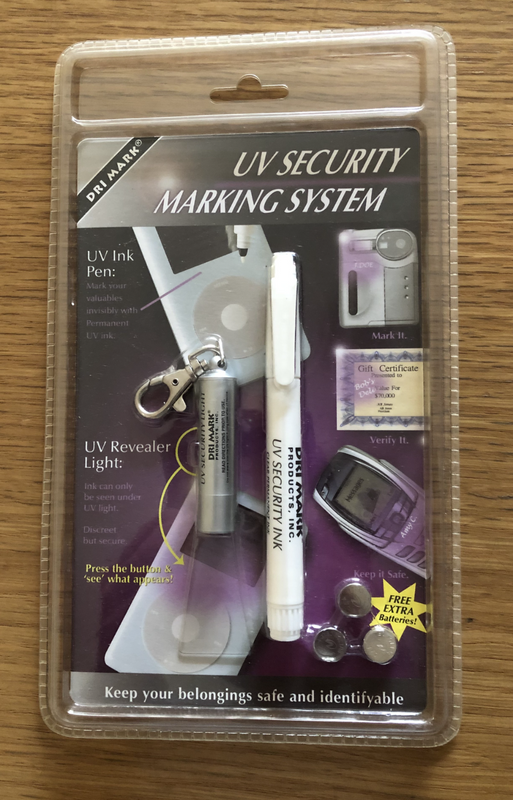 UV security marking system pen