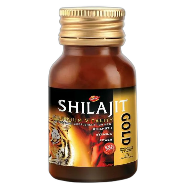 Dabur Shilajit Gold 20 Capsules – Boost Strength, Stamina, and Energy