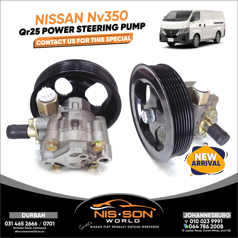 NISSAN NV350 QR25 POWER STEERING PUMP