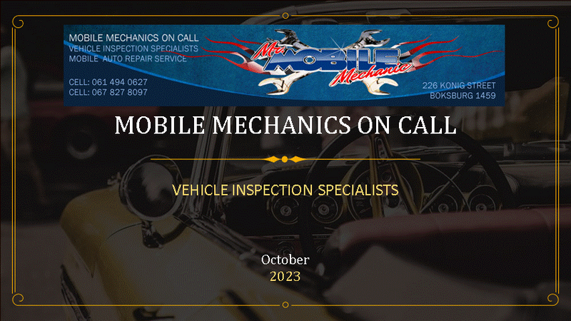 2nd Hand Used Vehicle  Mobile Inspections 061 494 0627