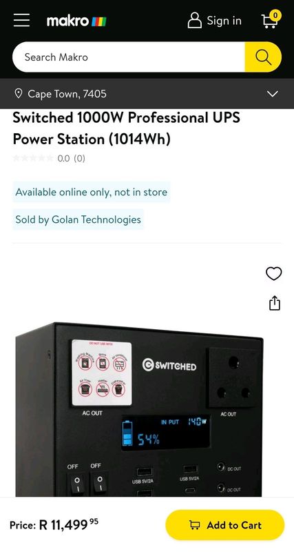 Switched 1000 w lithium ion portable UPS