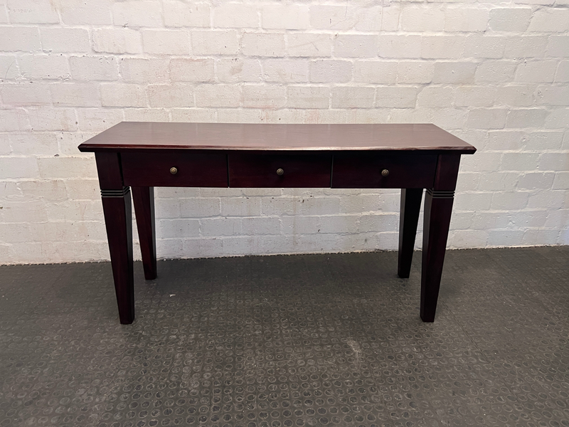 Three Drawer Cherrywood Entrance Table, A48486