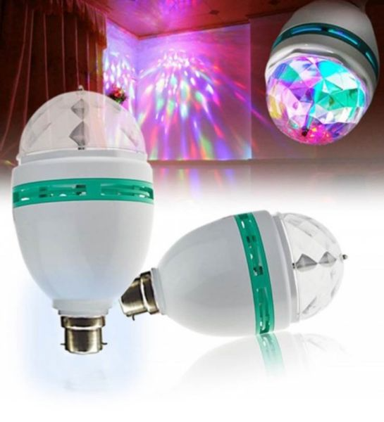 Auto Rotating DJ Party Disco Stage MultiColour RGB LED B22 Socket Crystal Lamp. Brand New Products.