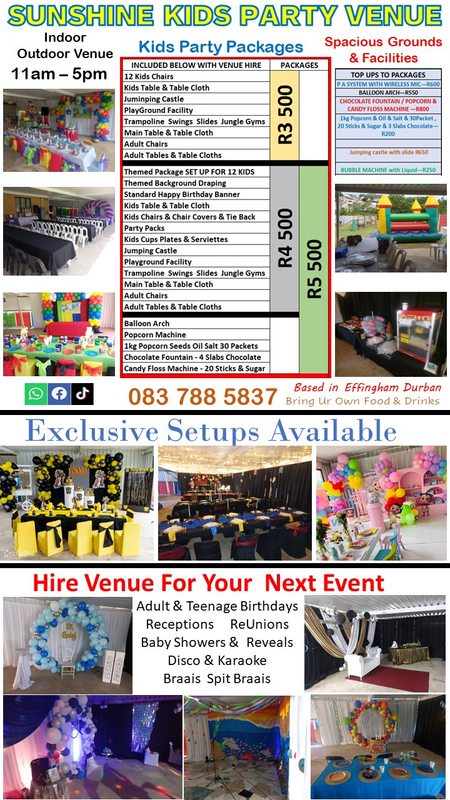 Events &amp; Hiring / Baby Shower Reveals / Kids Parties /Disco Karaoke/Adult Bdays  11am To 5Pm
