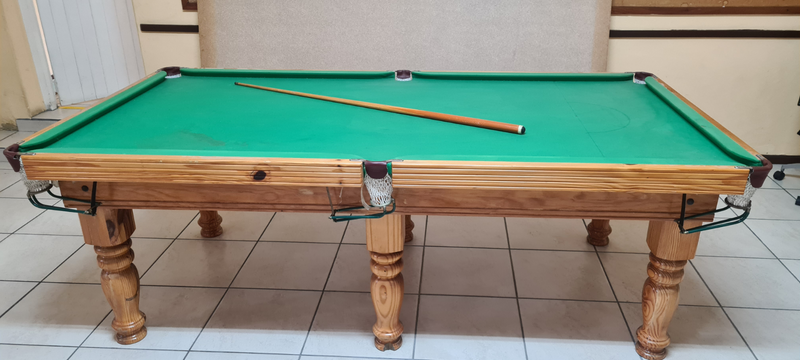 Wooden snooker table