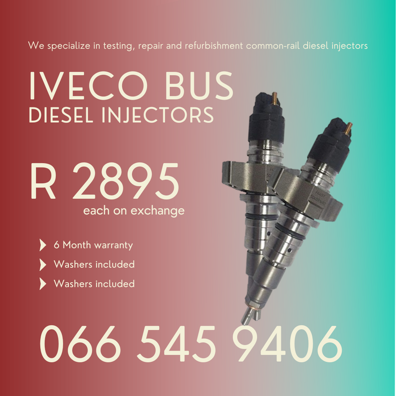 IVECO BUS DIESEL INJECTORS FOR SALE WITH 6  MONTH WARRANTY