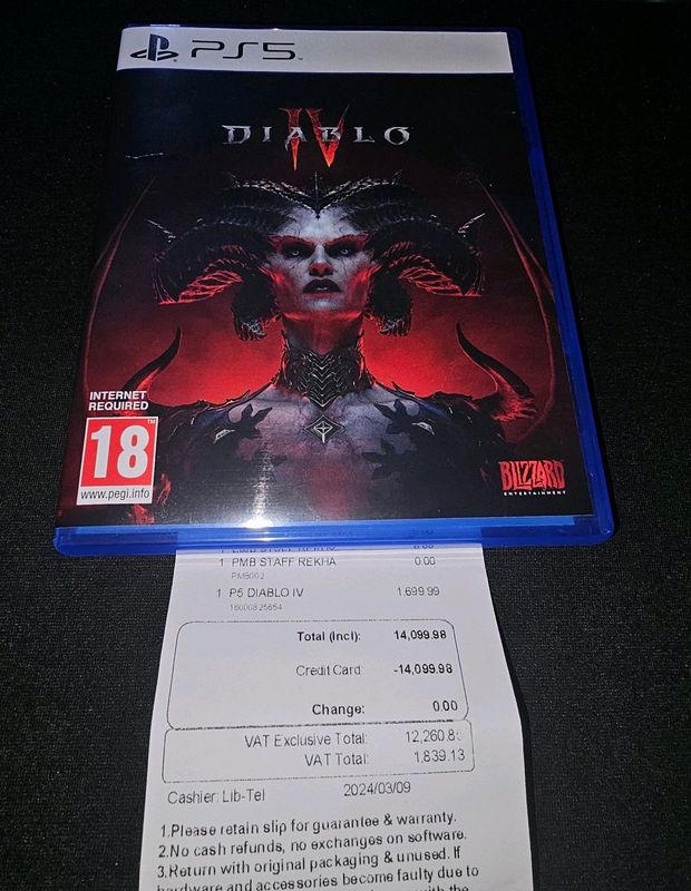 Diable 4 (PS5 Game) - 3 Days Old