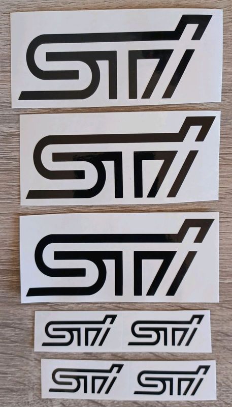 Subaru STI / Brembo brake caliper stickers decals sets