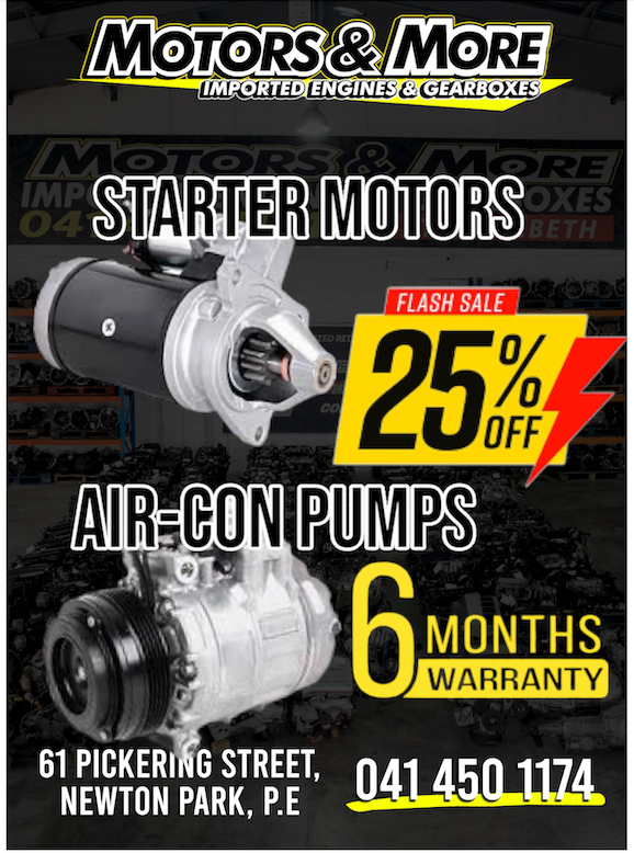 25% Off all Starter Motors and Air-con Pumps