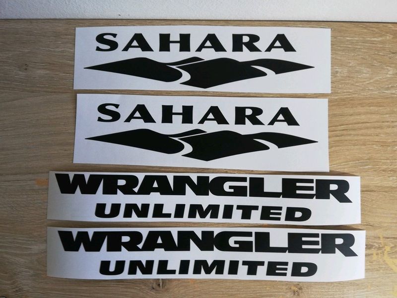 Jeep JK Wrangler Unlimited decals stickers vinyl graphics