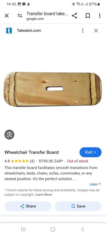 Wheelchair transfer board