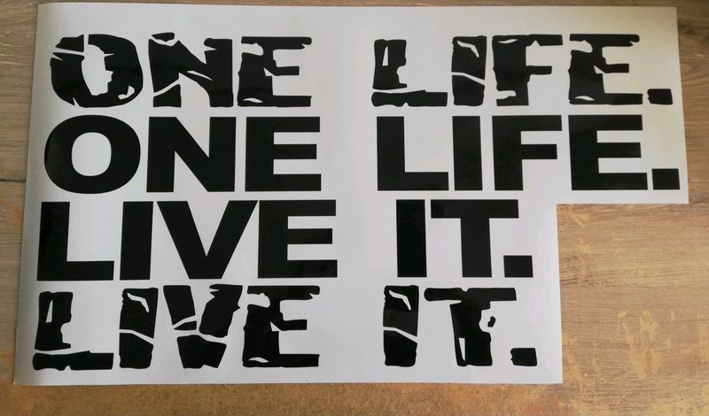 ONE LIFE.  LIVE IT.  Land rover defender Air vent stickers decals
