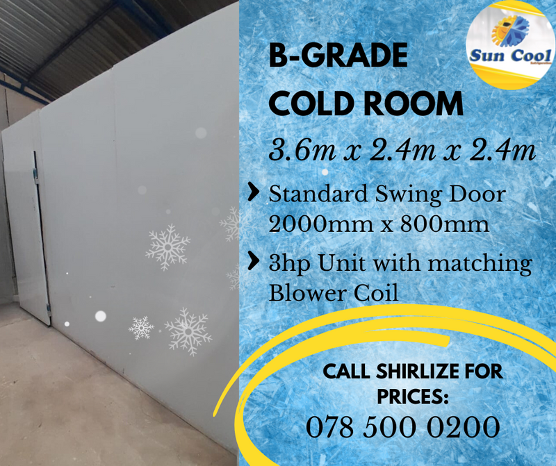 B-Grade Cold Room 3.6m x 2.4m x 2.4m