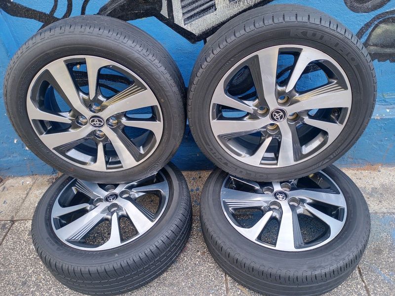 A Set of 16inche Rims And TYRES Toyota Starlet