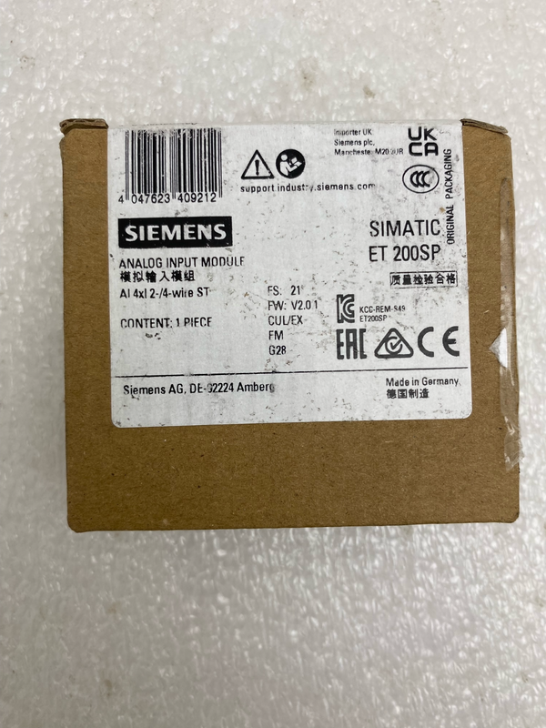 Siemens Simatic ET 200SP Analog Input  AI 4XI 6ES7 134-6GD01-0BA1 / 6ES7134-6GD01-0BA1