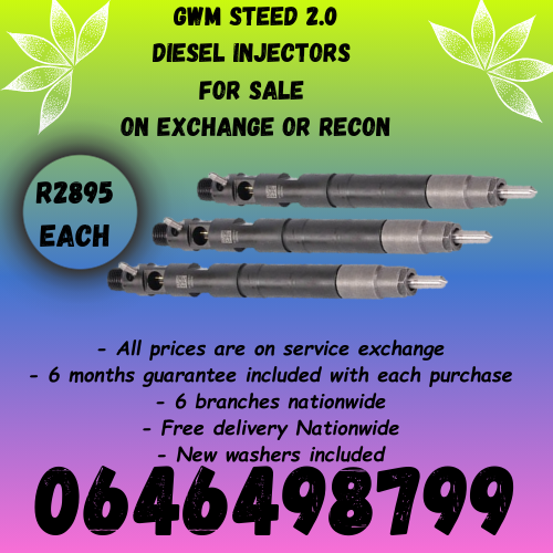 GWM 2.0 STEED DIESEL INJECTORS FOR SALE OR WE CAN RECON