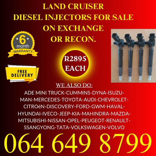 Land Cruiser diesel injectors for sale on exchange or to recon