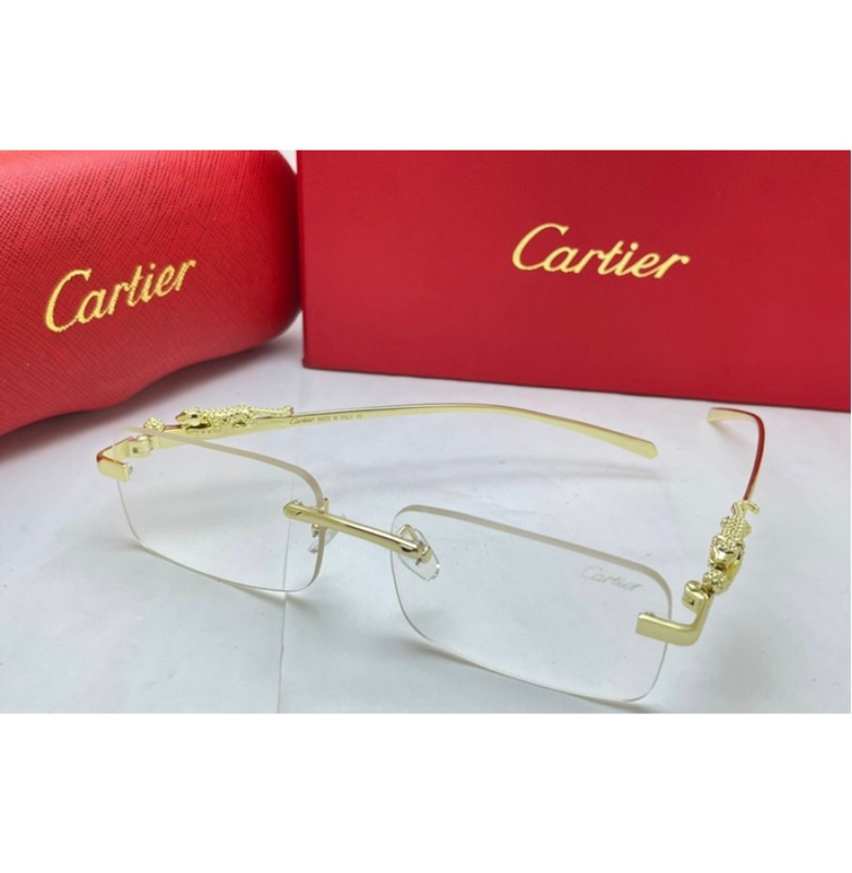 CARTIER | Authentic rimless eyewear crafted with real gold