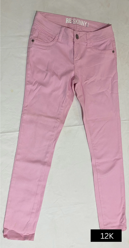 Ladies Pink Denim Jeans, size 32