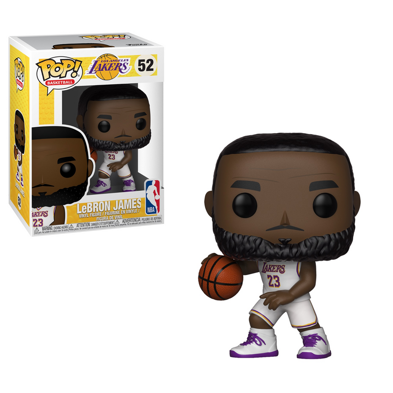 Funko Pop! Basketball 52: Lakers - LeBron James Vinyl Figure (White Jersey)(New)