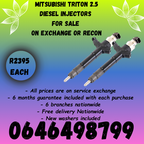 Mitsubishi Triton diesel injectors for sale or we can recon 6 months warranty